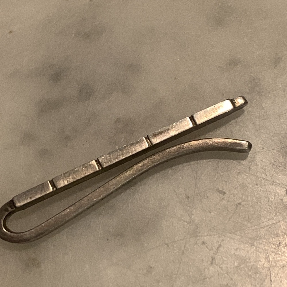 Sterling tie clip
